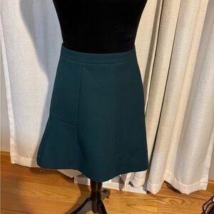 J. Crew Dark Teal A-Line Skirt